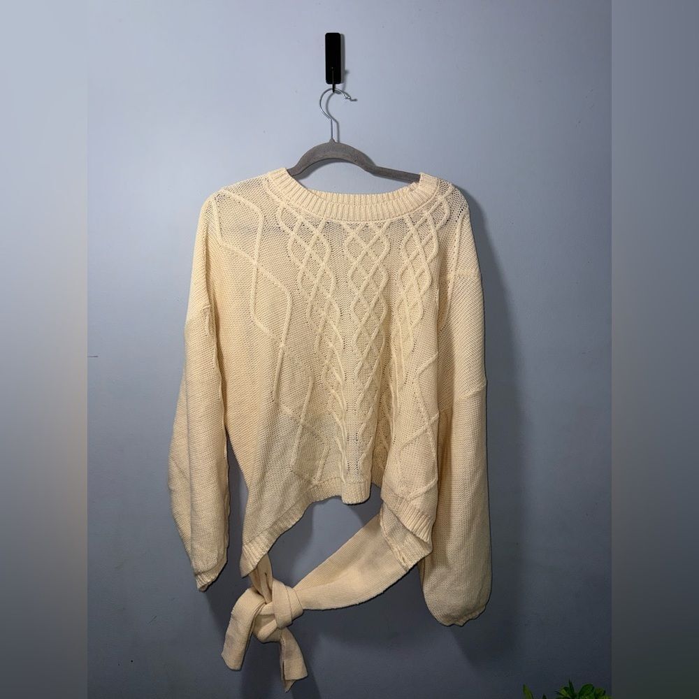 Eloquii cable knit tie back sweater size 22/24 NWT feminine plus size